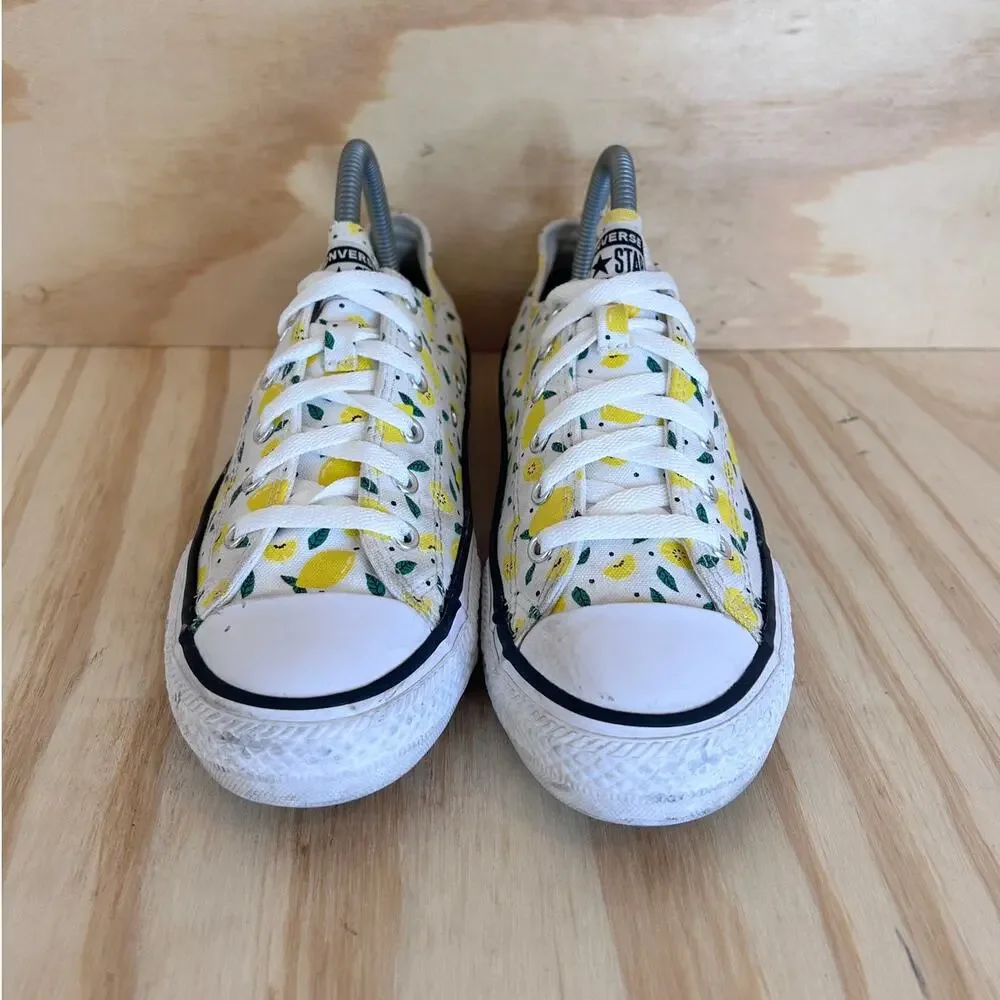 Converse A S -CT Ox Lemon Print -Sneakers -White/Yellow -Big Girl's - 5 -668292F